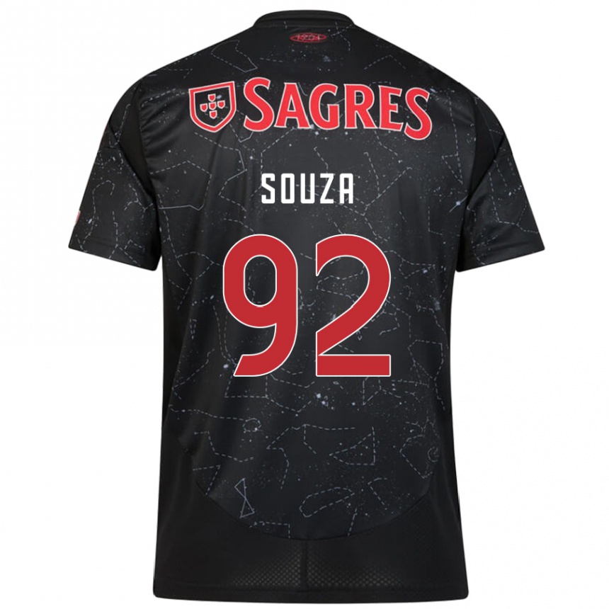 Hombre Fútbol Camiseta Pedro Souza #92 Negro Rojo 2ª Equipación 2024/25 Perú