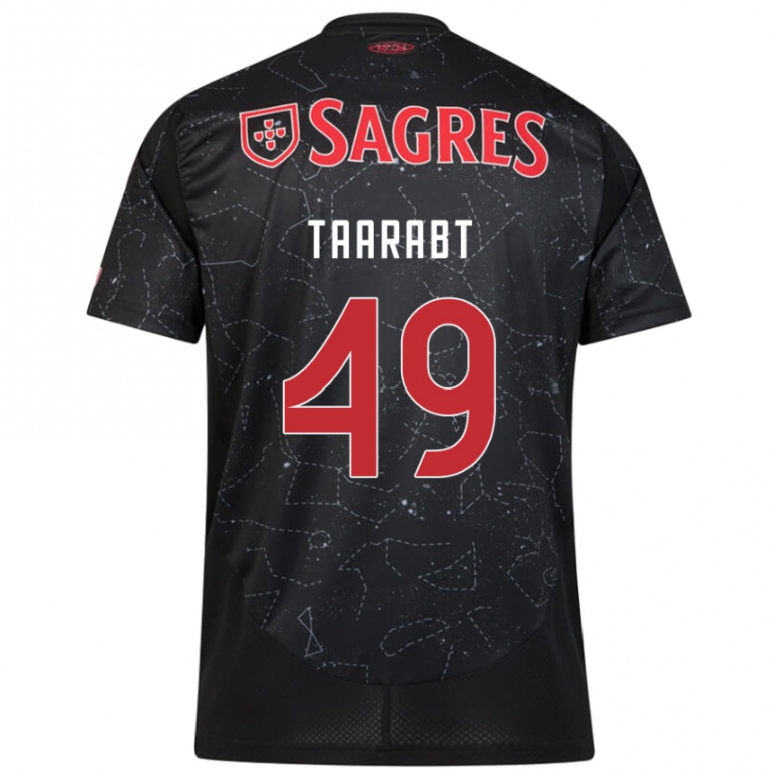 Hombre Fútbol Camiseta Adel Taarabt #49 Negro Rojo 2ª Equipación 2024/25 Perú