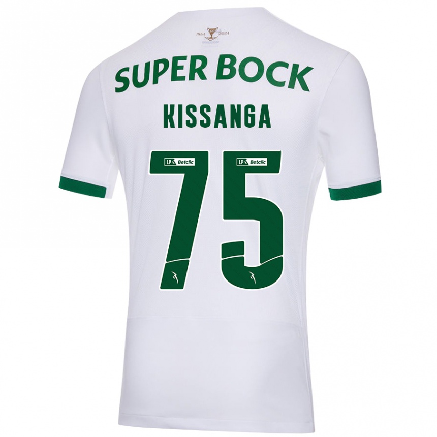 Hombre Fútbol Camiseta Manuel Kissanga #75 Blanco Verde 2ª Equipación 2024/25 Perú