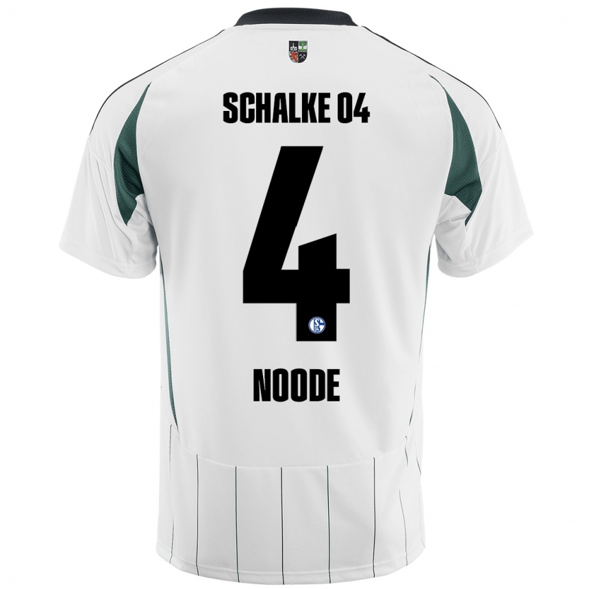 Hombre Fútbol Camiseta Steve Noode #4 Blanco Verde 2ª Equipación 2024/25 Perú