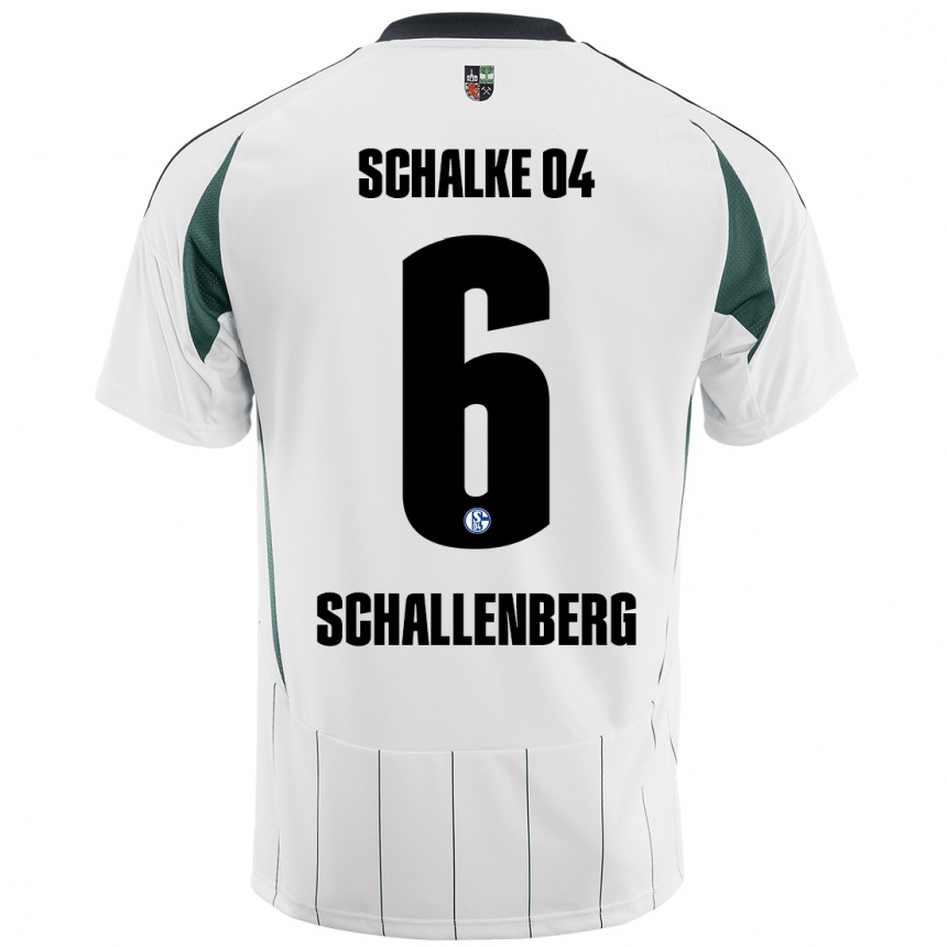 Hombre Fútbol Camiseta Ron Schallenberg #6 Blanco Verde 2ª Equipación 2024/25 Perú