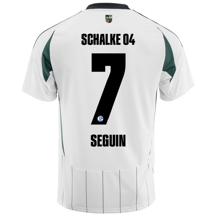 Hombre Fútbol Camiseta Paul Seguin #7 Blanco Verde 2ª Equipación 2024/25 Perú