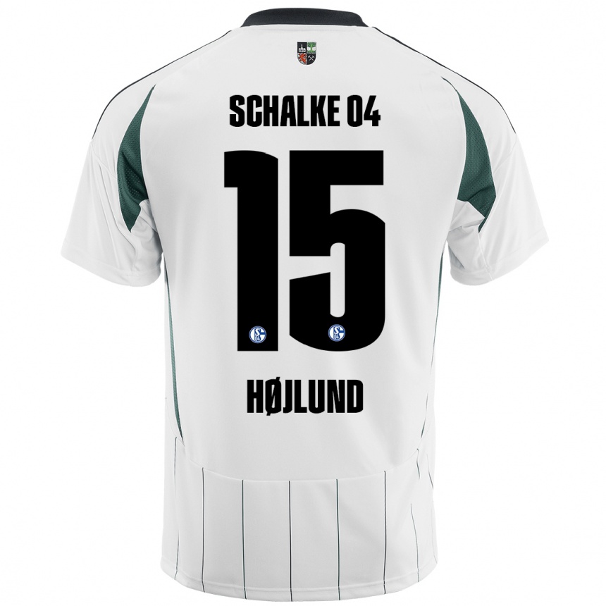 Hombre Fútbol Camiseta Emil Højlund #15 Blanco Verde 2ª Equipación 2024/25 Perú