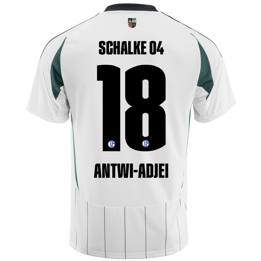 Hombre Fútbol Camiseta Christopher Antwi-Adjei #18 Blanco Verde 2ª Equipación 2024/25 Perú