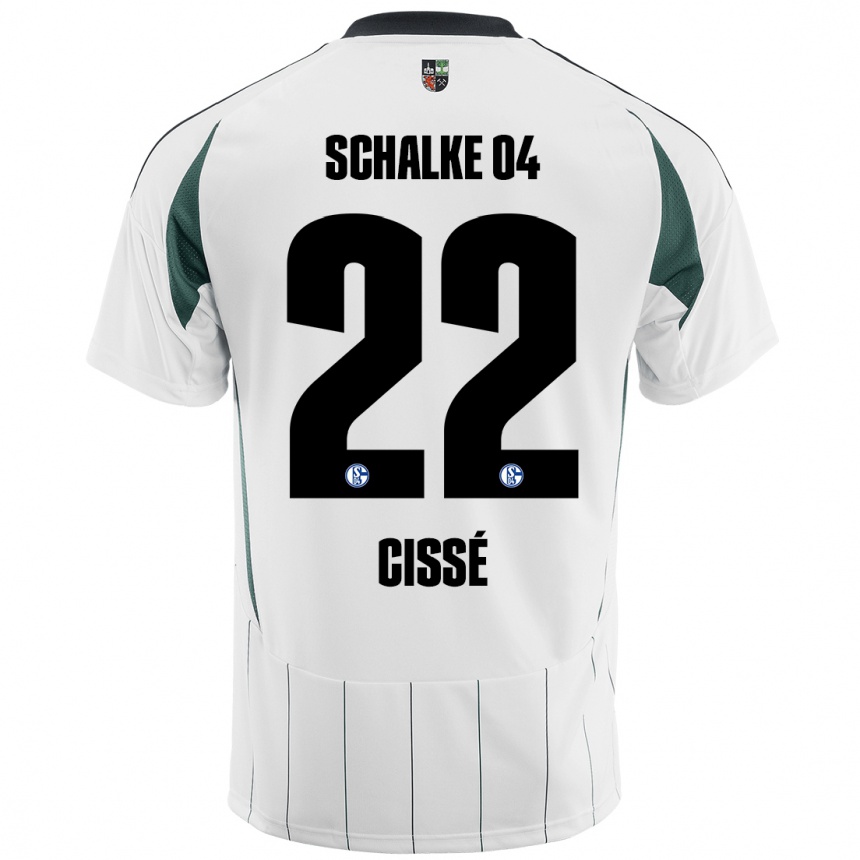 Hombre Fútbol Camiseta Ibrahima Cissé #22 Blanco Verde 2ª Equipación 2024/25 Perú