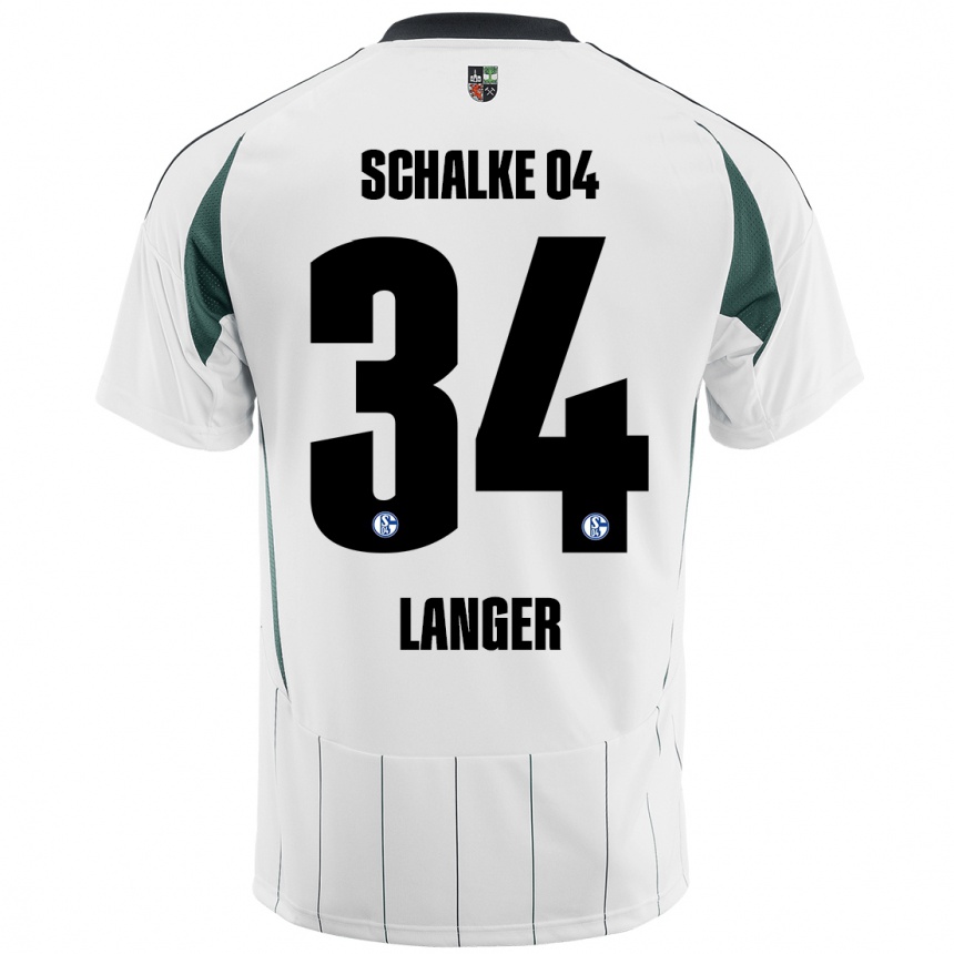 Hombre Fútbol Camiseta Michael Langer #34 Blanco Verde 2ª Equipación 2024/25 Perú