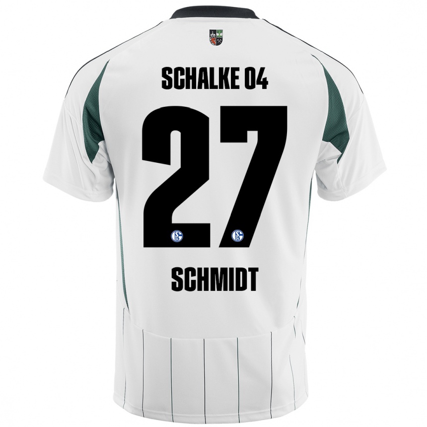 Hombre Fútbol Camiseta Tim Schmidt #27 Blanco Verde 2ª Equipación 2024/25 Perú