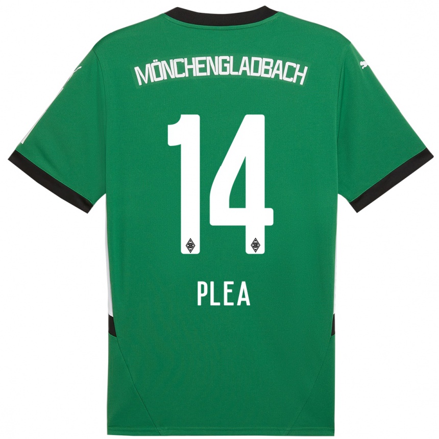 Hombre Fútbol Camiseta Alassane Plea #14 Verde Blanco 2ª Equipación 2024/25 Perú