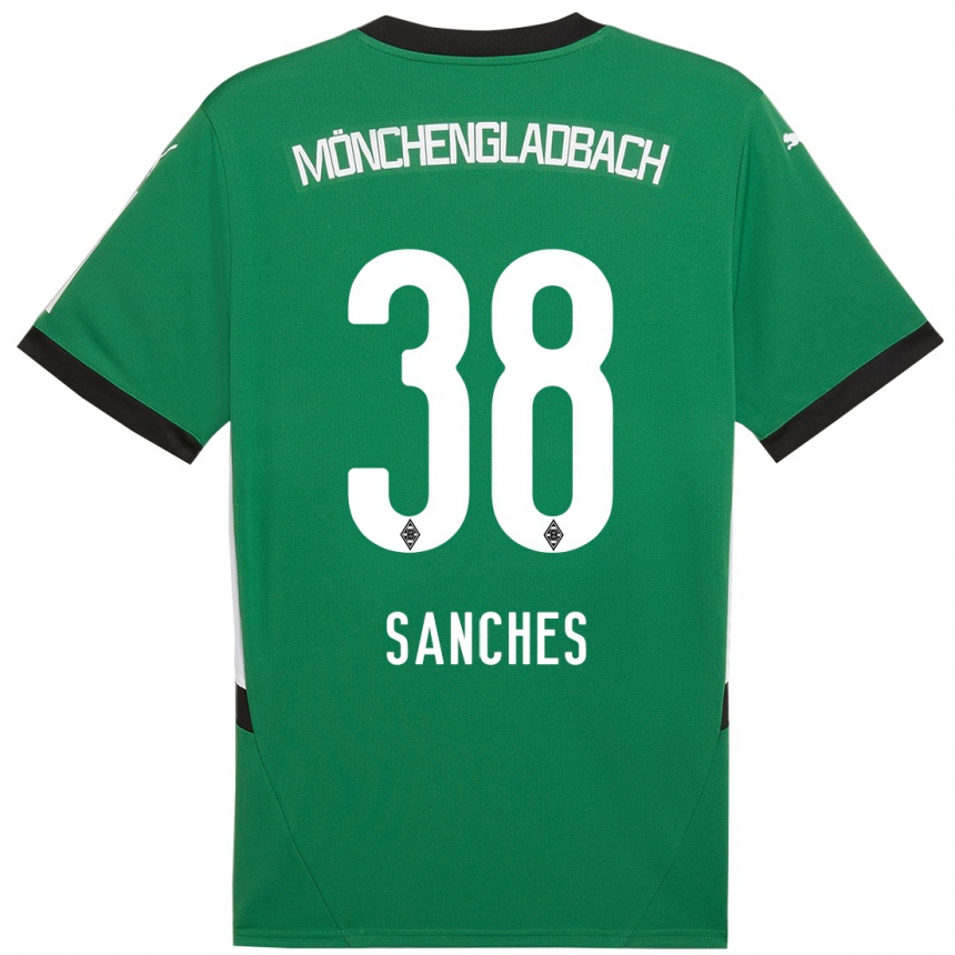 Hombre Fútbol Camiseta Yvandro Borges Sanches #38 Verde Blanco 2ª Equipación 2024/25 Perú