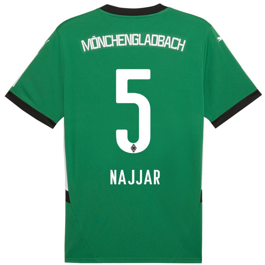 Hombre Fútbol Camiseta Jamil Najjar #5 Verde Blanco 2ª Equipación 2024/25 Perú