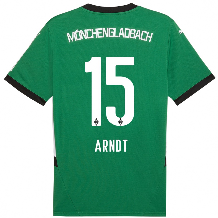 Hombre Fútbol Camiseta Leo Arndt #15 Verde Blanco 2ª Equipación 2024/25 Perú