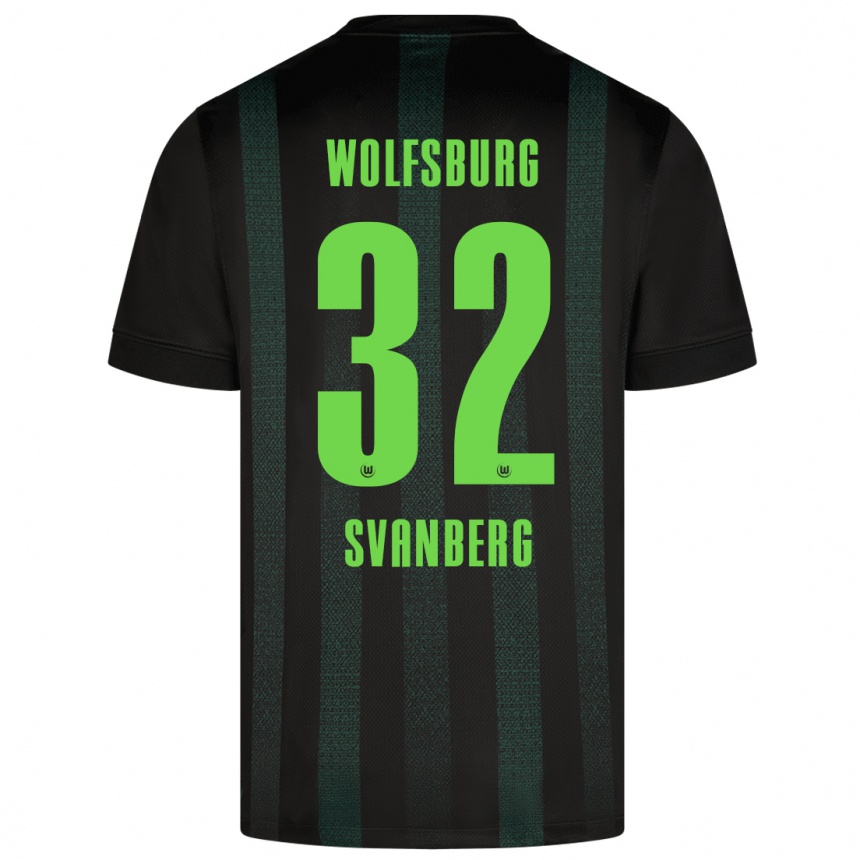 Hombre Fútbol Camiseta Mattias Svanberg #32 Verde Oscuro 2ª Equipación 2024/25 Perú