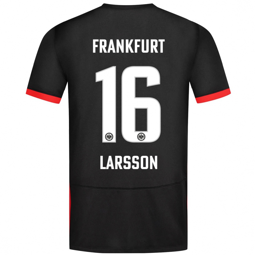 Hombre Fútbol Camiseta Hugo Larsson #16 Negro 2ª Equipación 2024/25 Perú