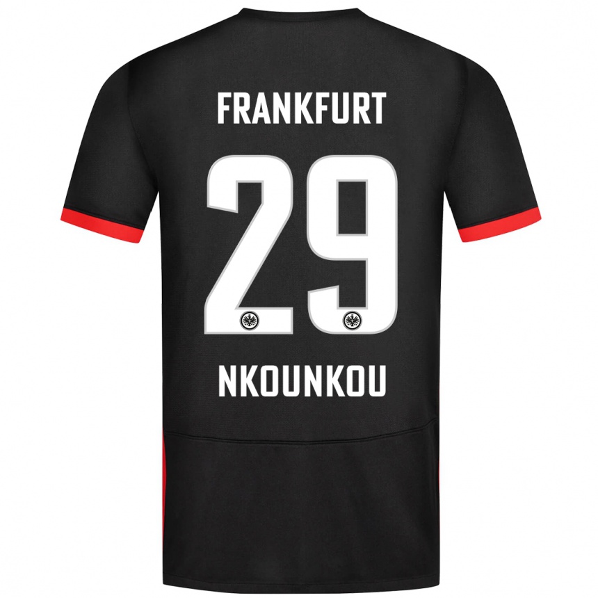 Hombre Fútbol Camiseta Niels Nkounkou #29 Negro 2ª Equipación 2024/25 Perú