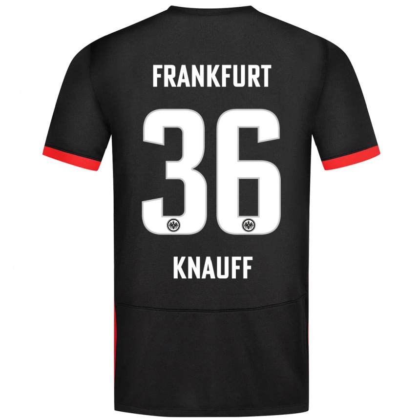 Hombre Fútbol Camiseta Ansgar Knauff #36 Negro 2ª Equipación 2024/25 Perú