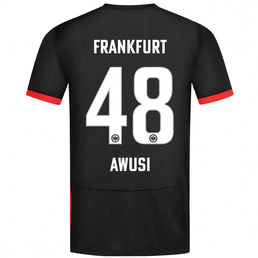 Hombre Fútbol Camiseta Junior Awusi #48 Negro 2ª Equipación 2024/25 Perú