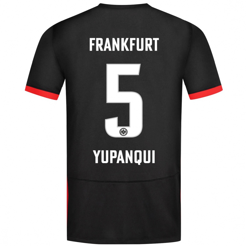 Hombre Fútbol Camiseta Philipp Eisele Yupanqui #5 Negro 2ª Equipación 2024/25 Perú