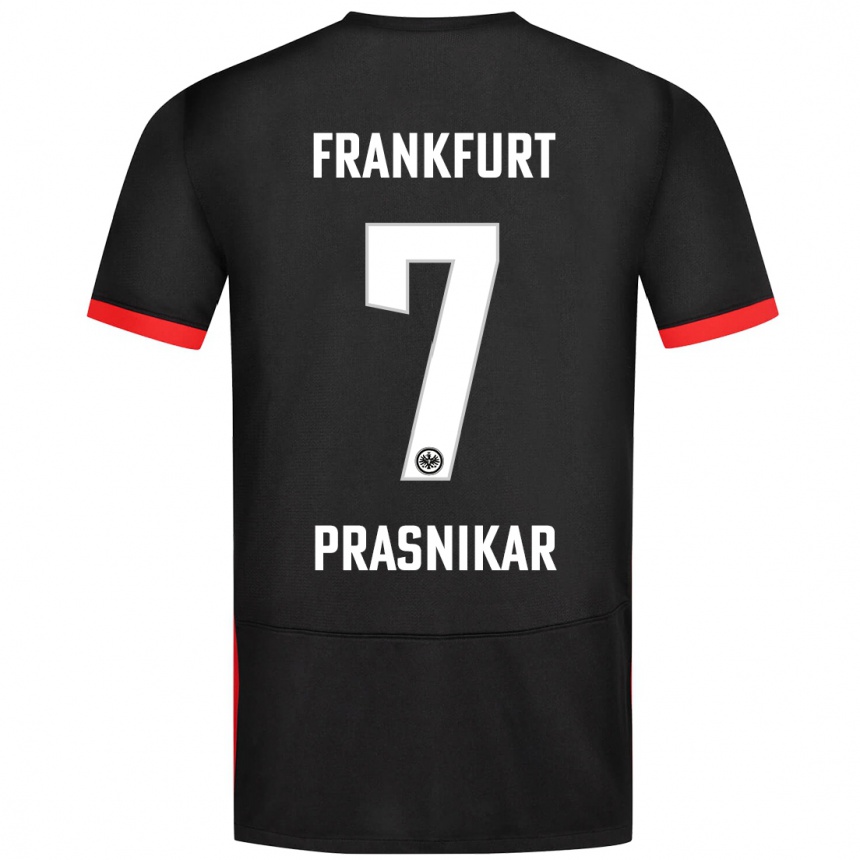 Hombre Fútbol Camiseta Lara Prašnikar #7 Negro 2ª Equipación 2024/25 Perú