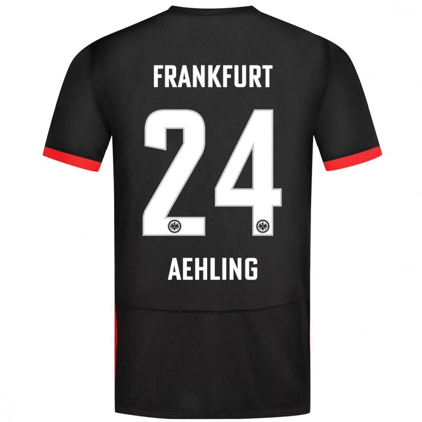 Hombre Fútbol Camiseta Anna Aehling #24 Negro 2ª Equipación 2024/25 Perú