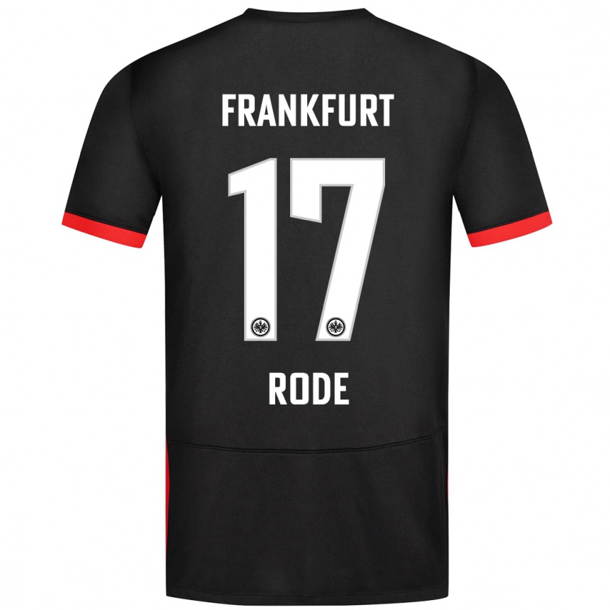 Hombre Fútbol Camiseta Sebastian Rode #17 Negro 2ª Equipación 2024/25 Perú