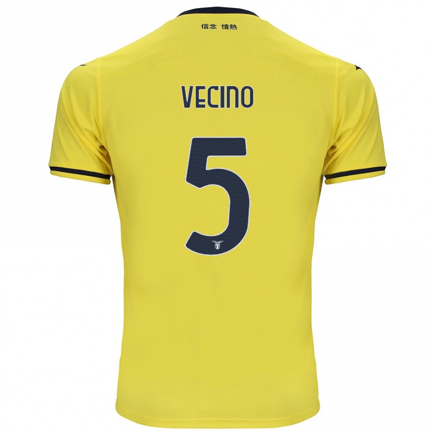 Hombre Fútbol Camiseta Matías Vecino #5 Amarillo 2ª Equipación 2024/25 Perú