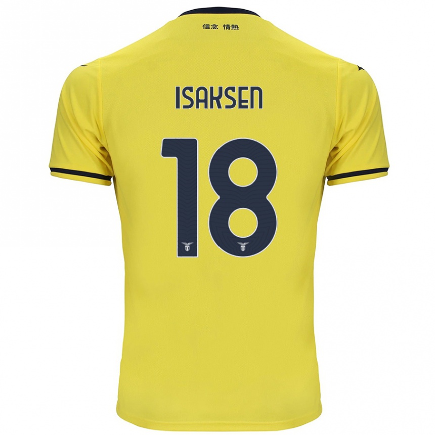 Hombre Fútbol Camiseta Gustav Isaksen #18 Amarillo 2ª Equipación 2024/25 Perú