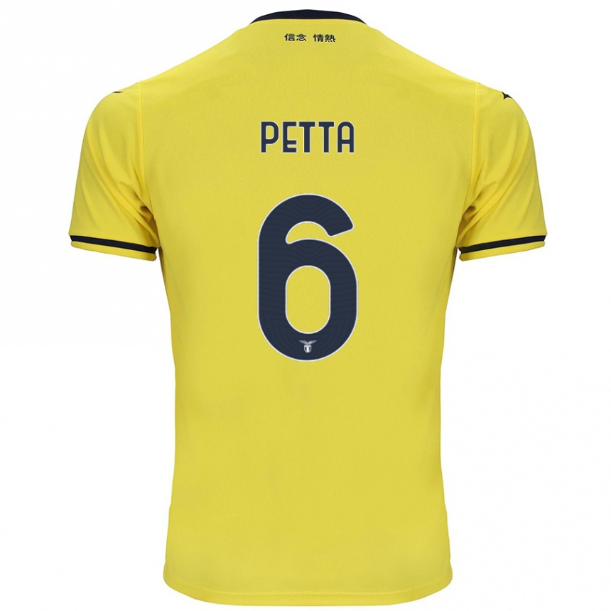 Hombre Fútbol Camiseta Andrea Petta #6 Amarillo 2ª Equipación 2024/25 Perú