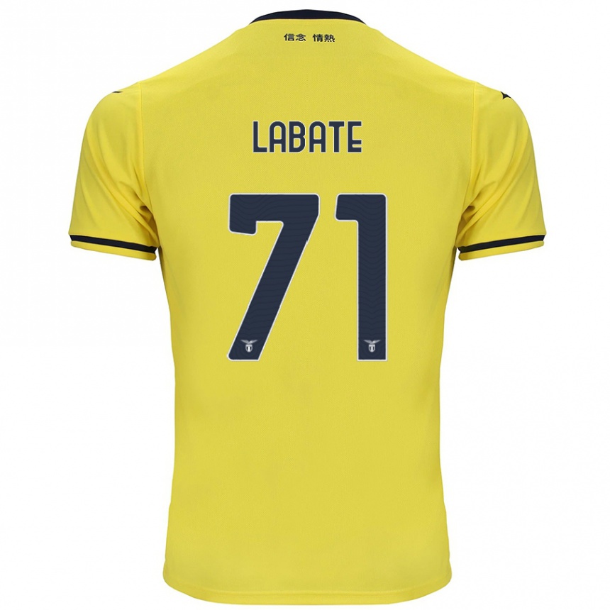 Hombre Fútbol Camiseta Camilla Labate #71 Amarillo 2ª Equipación 2024/25 Perú