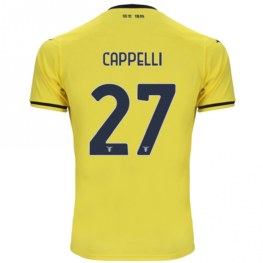 Hombre Fútbol Camiseta Tommaso Cappelli #27 Amarillo 2ª Equipación 2024/25 Perú