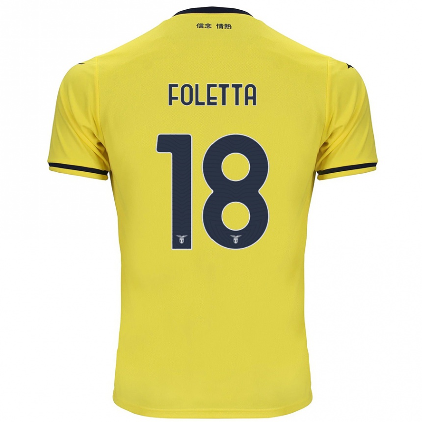 Hombre Fútbol Camiseta Isabella Foletta #18 Amarillo 2ª Equipación 2024/25 Perú