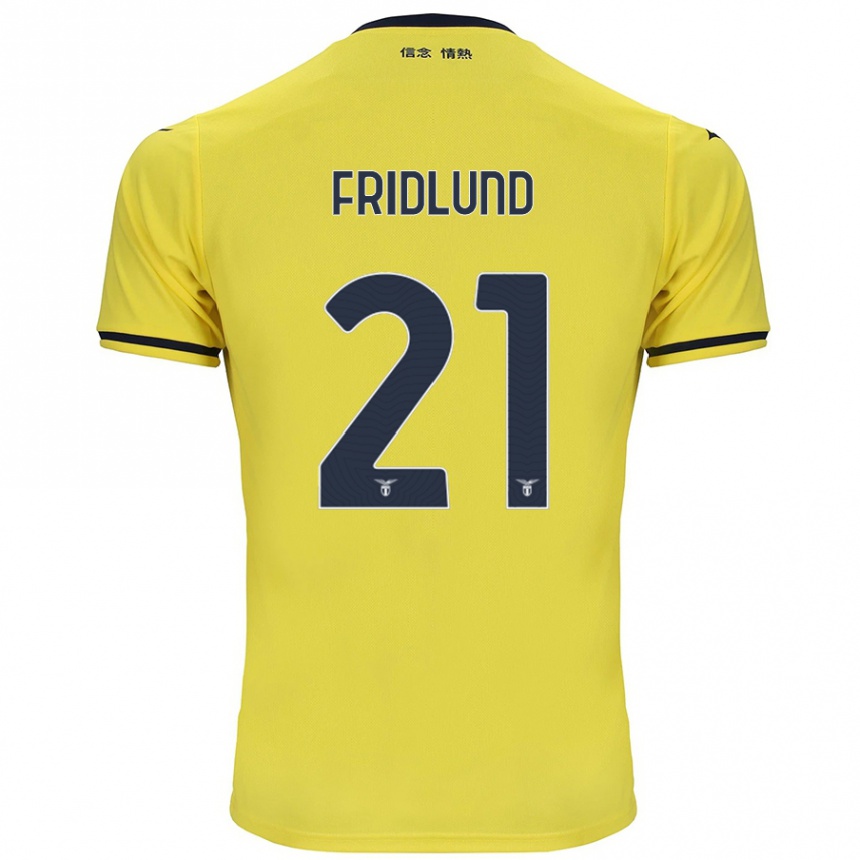 Hombre Fútbol Camiseta Johanne Fridlund #21 Amarillo 2ª Equipación 2024/25 Perú