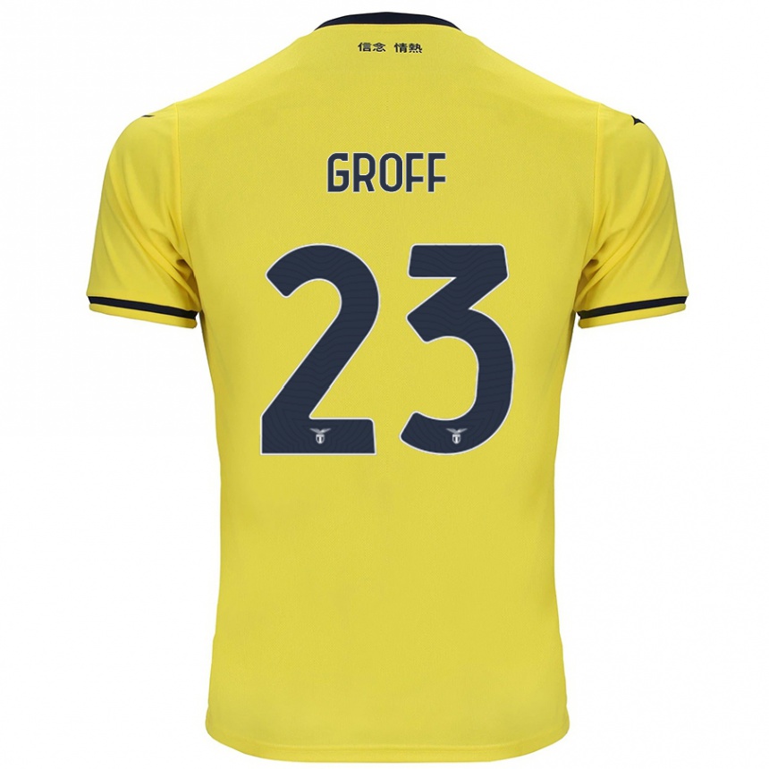 Hombre Fútbol Camiseta Chiara Groff #23 Amarillo 2ª Equipación 2024/25 Perú