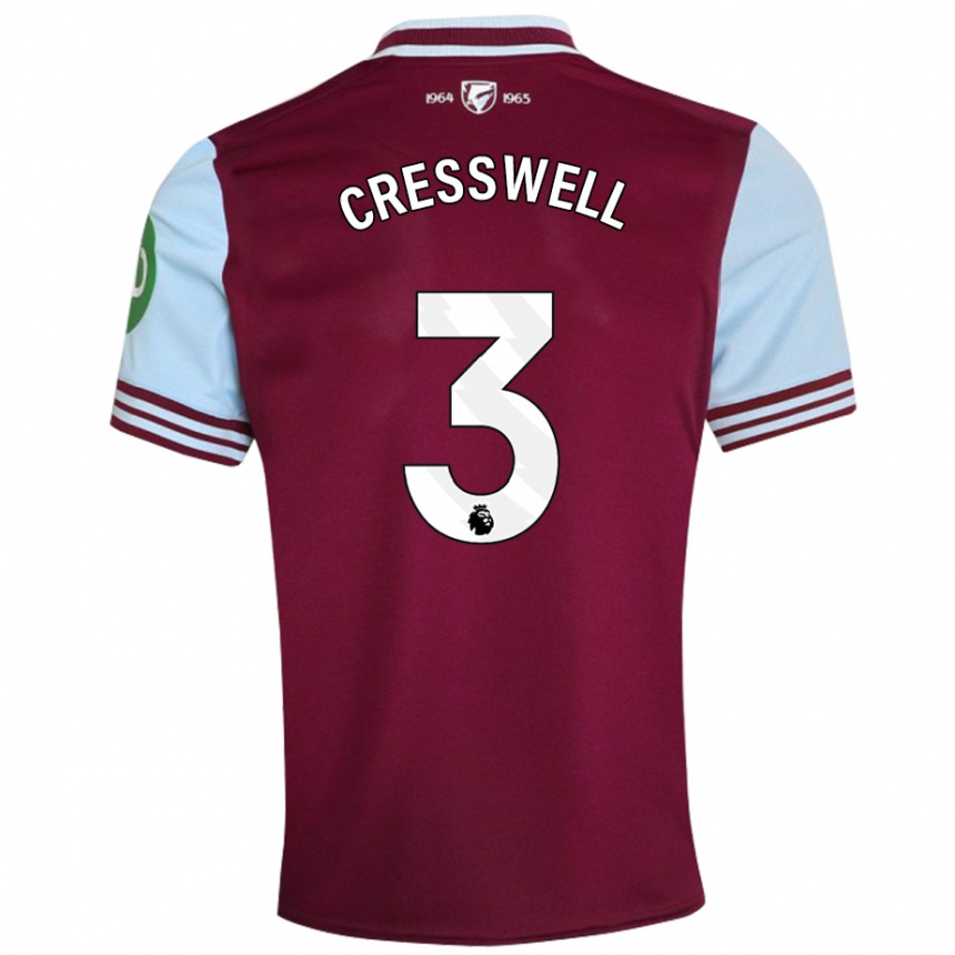 Mujer Fútbol Camiseta Aaron Cresswell #3 Rojo Oscuro 1ª Equipación 2024/25 Perú