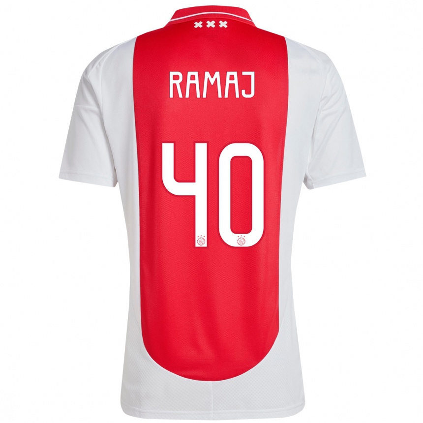 Mujer Fútbol Camiseta Diant Ramaj #40 Rojo Blanco 1ª Equipación 2024/25 Perú