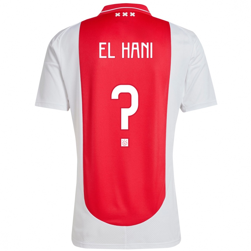 Mujer Fútbol Camiseta Aymean El Hani #0 Rojo Blanco 1ª Equipación 2024/25 Perú