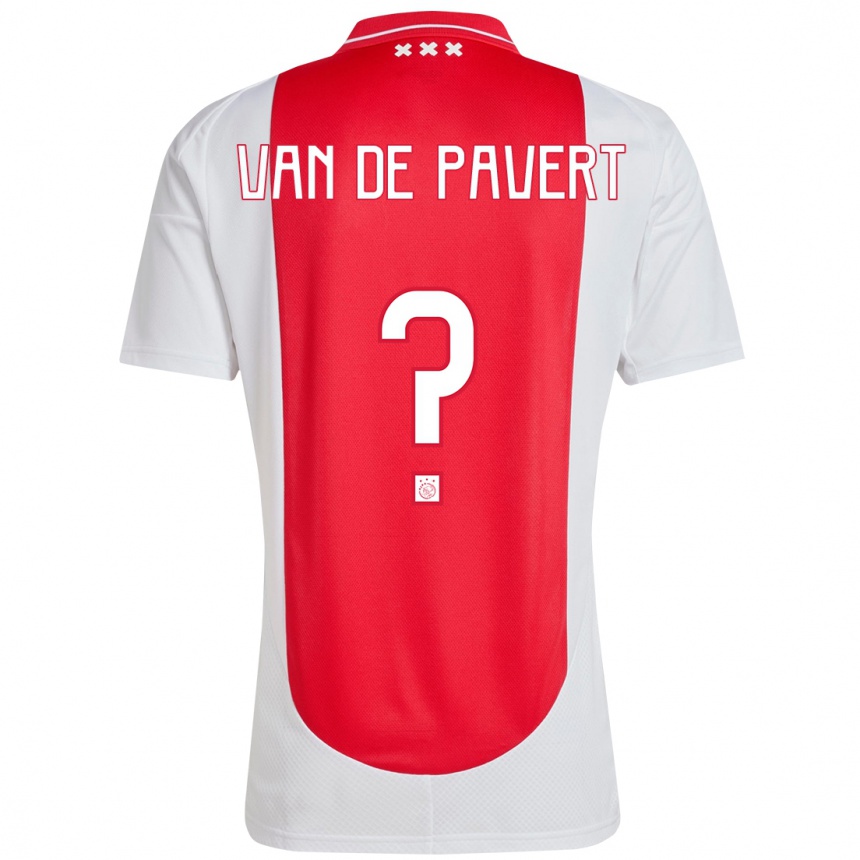 Mujer Fútbol Camiseta Ryan Van De Pavert #0 Rojo Blanco 1ª Equipación 2024/25 Perú