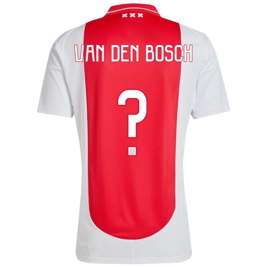 Mujer Fútbol Camiseta Frederico Van Den Bosch #0 Rojo Blanco 1ª Equipación 2024/25 Perú