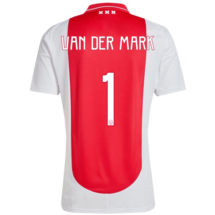 Mujer Fútbol Camiseta Jesper Van Der Mark #1 Rojo Blanco 1ª Equipación 2024/25 Perú