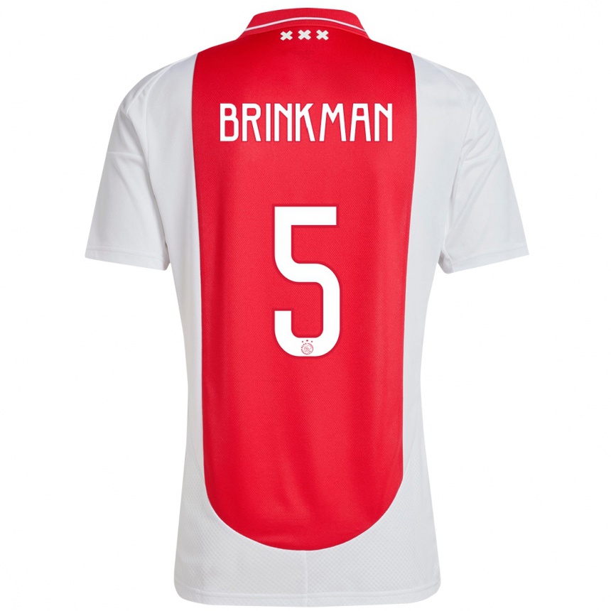 Mujer Fútbol Camiseta Tim Brinkman #5 Rojo Blanco 1ª Equipación 2024/25 Perú