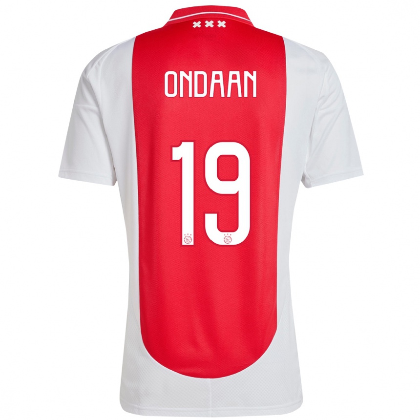 Mujer Fútbol Camiseta Terell Ondaan #19 Rojo Blanco 1ª Equipación 2024/25 Perú