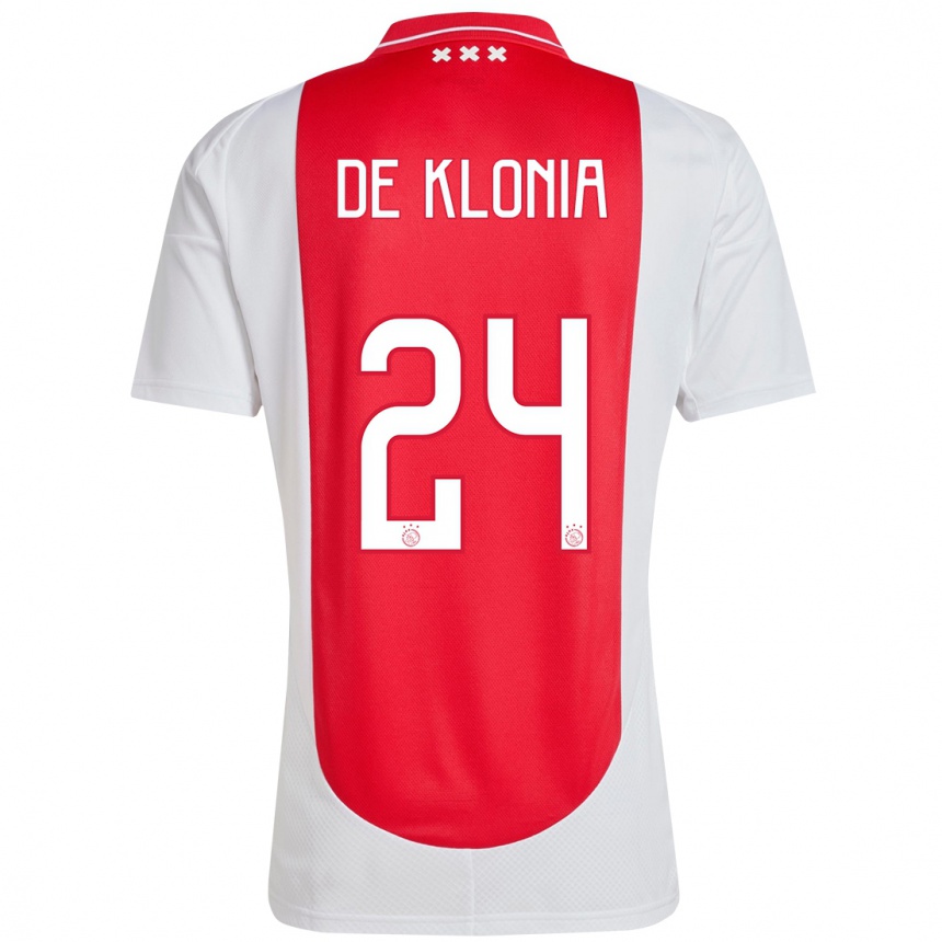 Mujer Fútbol Camiseta Daliyah De Klonia #24 Rojo Blanco 1ª Equipación 2024/25 Perú