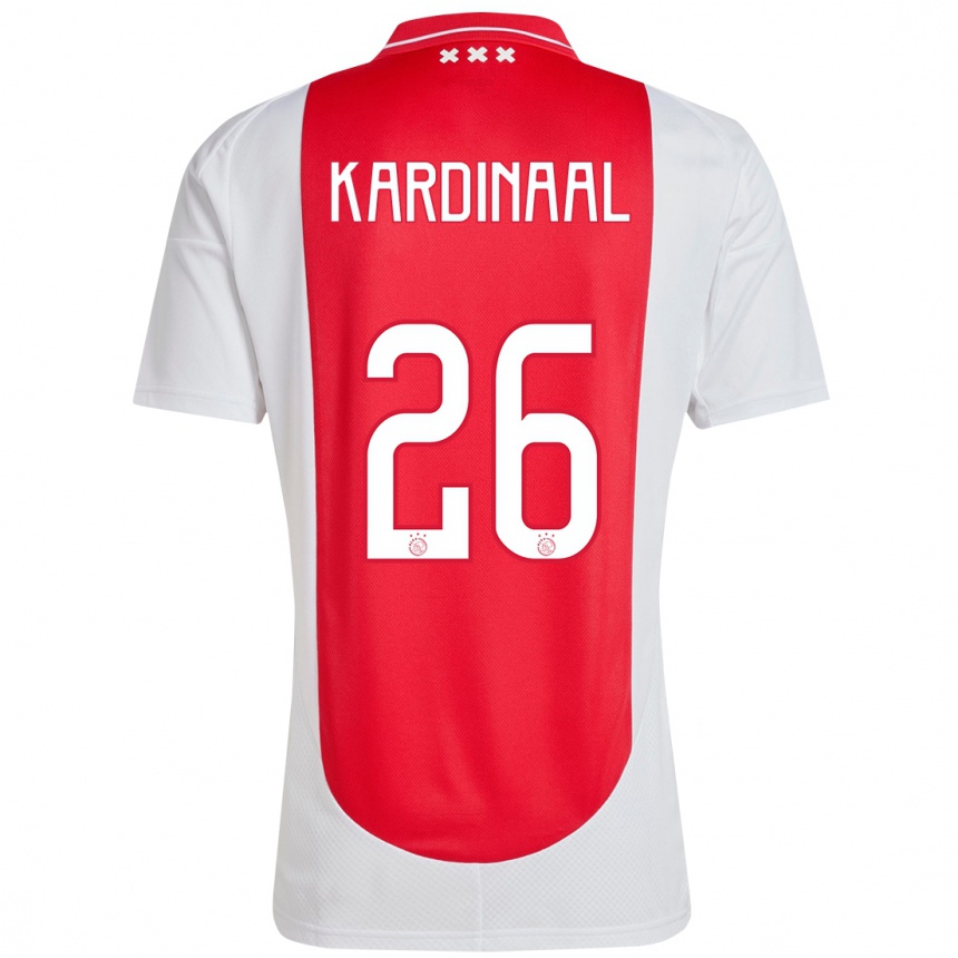 Mujer Fútbol Camiseta Isa Kardinaal #26 Rojo Blanco 1ª Equipación 2024/25 Perú