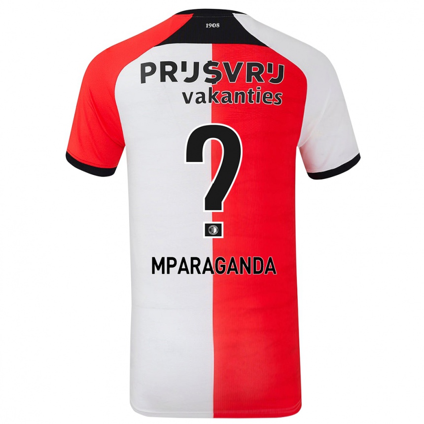 Mujer Fútbol Camiseta Matthew Mparaganda #0 Rojo Blanco 1ª Equipación 2024/25 Perú