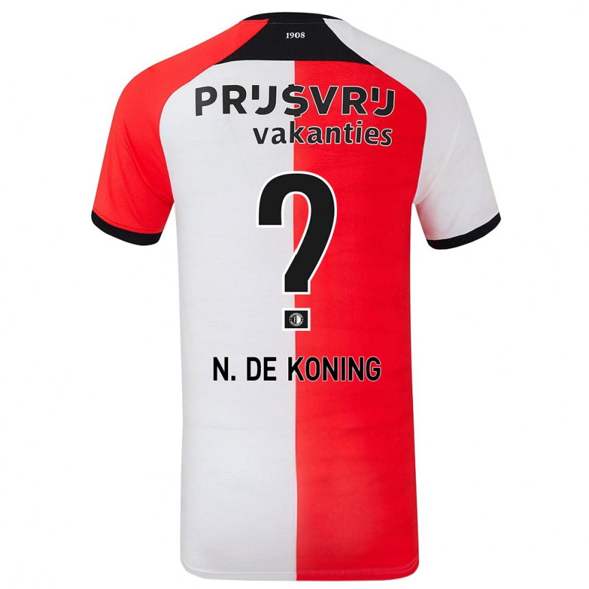 Mujer Fútbol Camiseta Nick De Koning #0 Rojo Blanco 1ª Equipación 2024/25 Perú