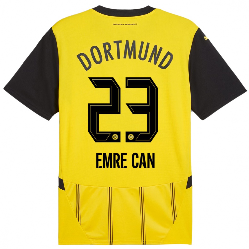 Mujer Fútbol Camiseta Emre Can #23 Amarillo Negro 1ª Equipación 2024/25 Perú