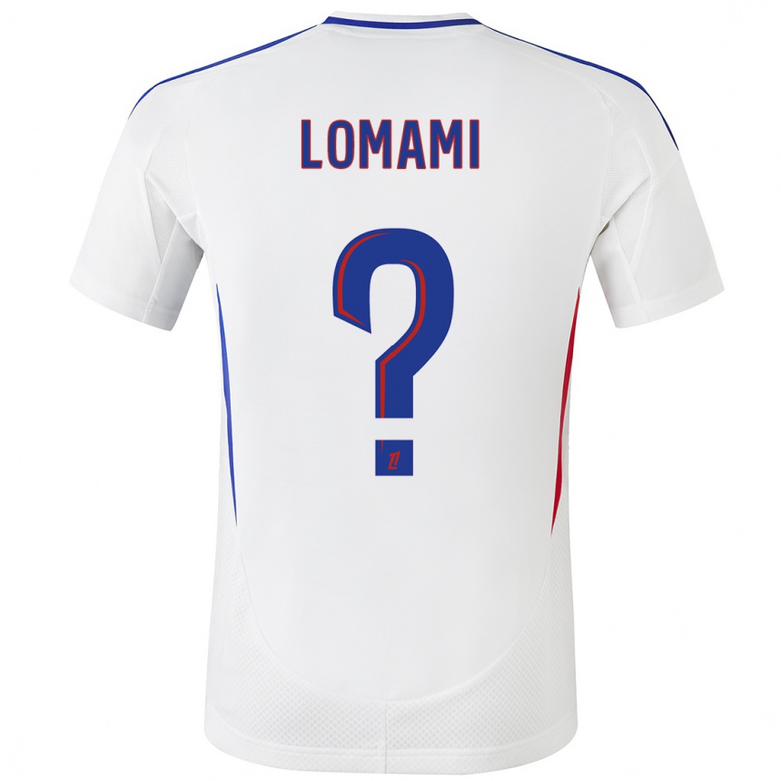 Mujer Fútbol Camiseta Irvyn Lomami #0 Blanco Azul 1ª Equipación 2024/25 Perú