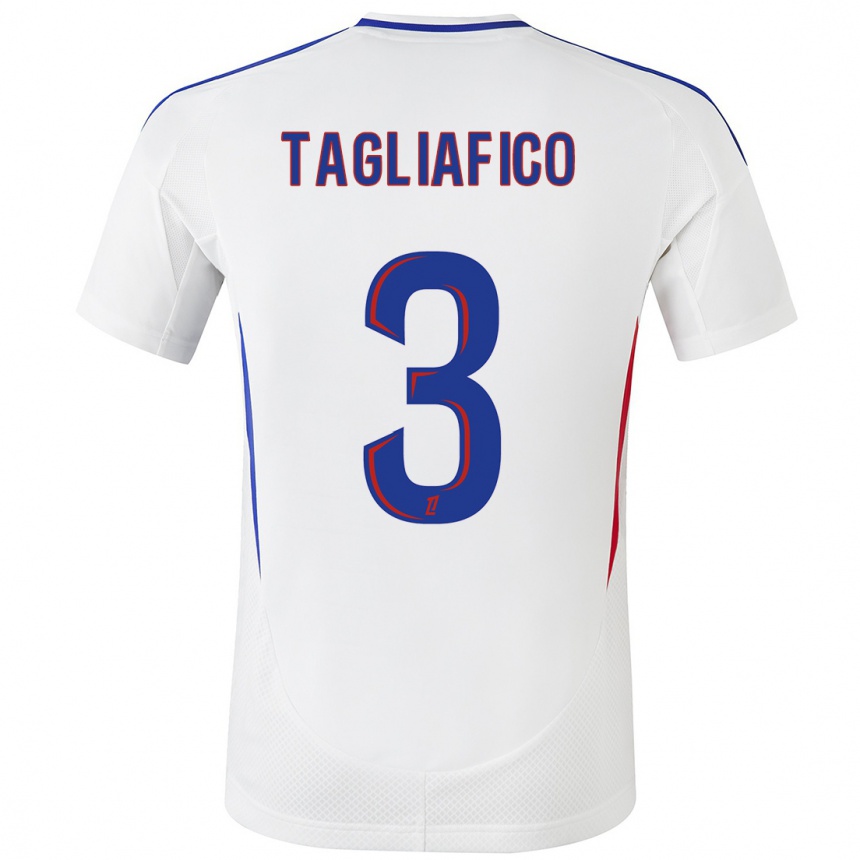 Mujer Fútbol Camiseta Nicolas Tagliafico #3 Blanco Azul 1ª Equipación 2024/25 Perú