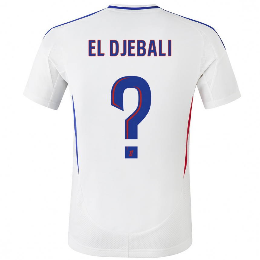 Mujer Fútbol Camiseta Chaim El Djebali #0 Blanco Azul 1ª Equipación 2024/25 Perú