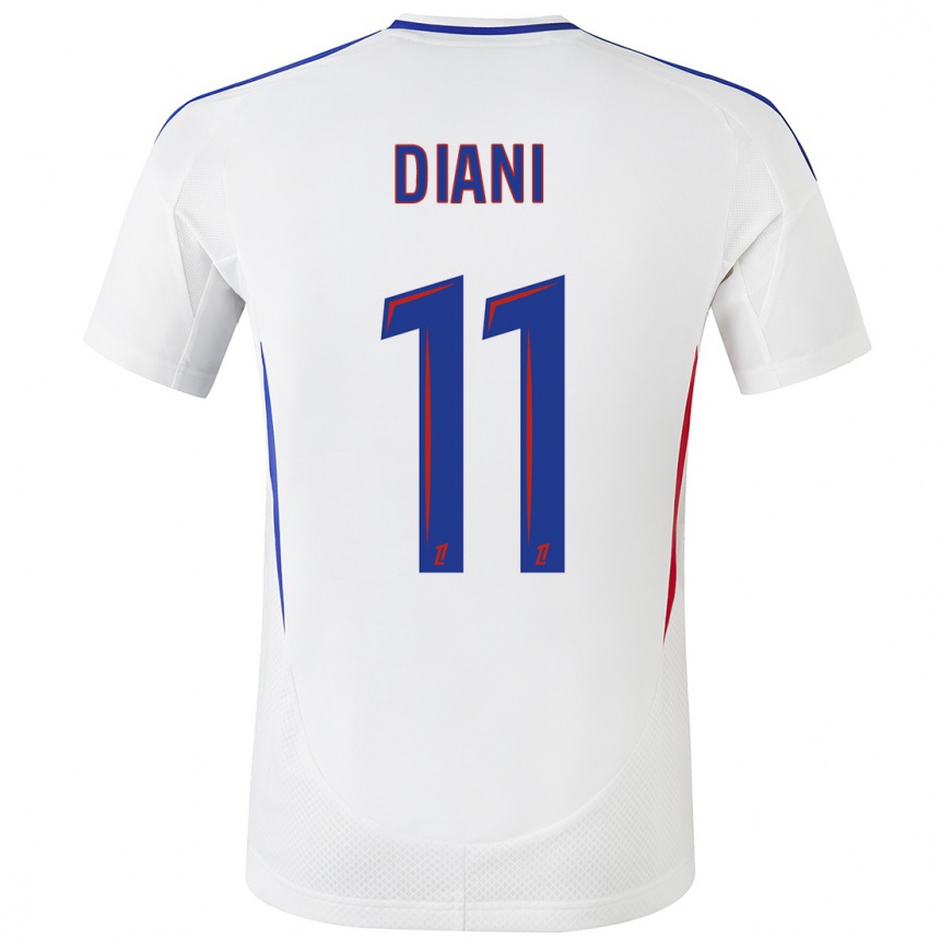 Mujer Fútbol Camiseta Kadidiatou Diani #11 Blanco Azul 1ª Equipación 2024/25 Perú