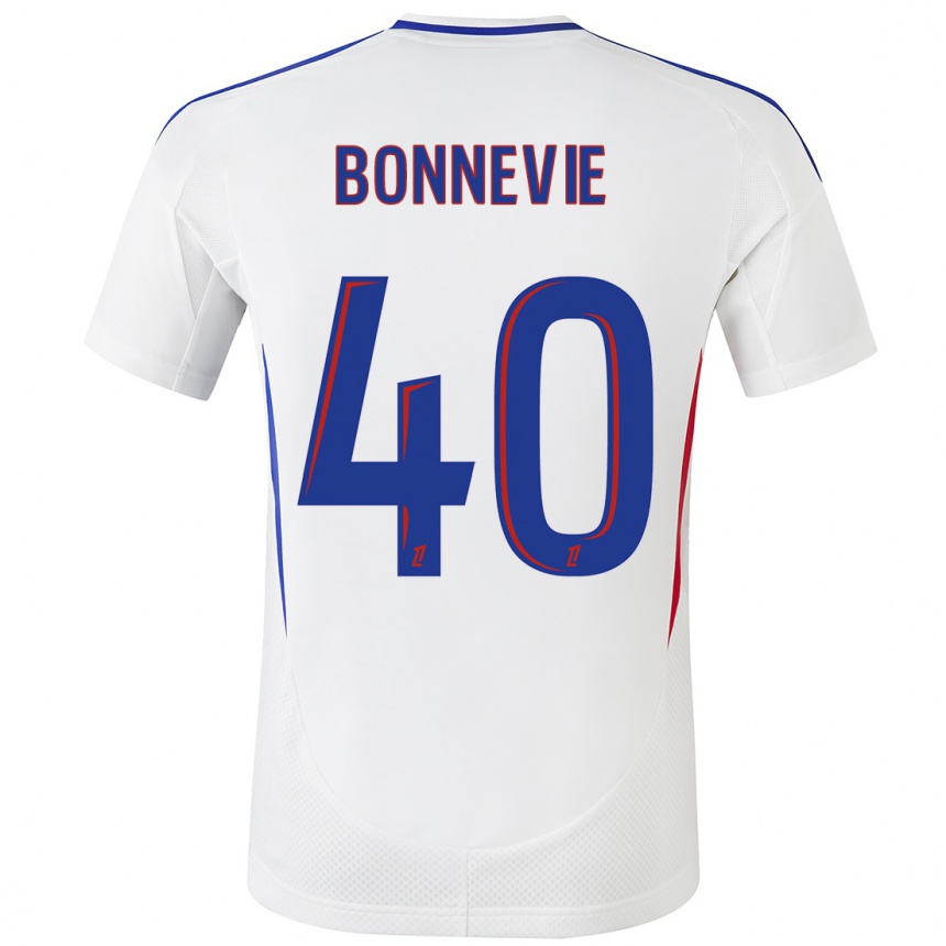 Mujer Fútbol Camiseta Kayne Bonnevie #40 Blanco Azul 1ª Equipación 2024/25 Perú